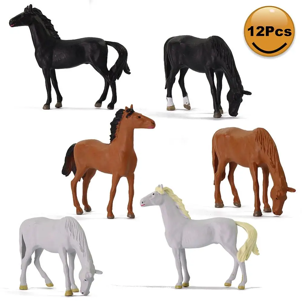 12pcs Model Horses
