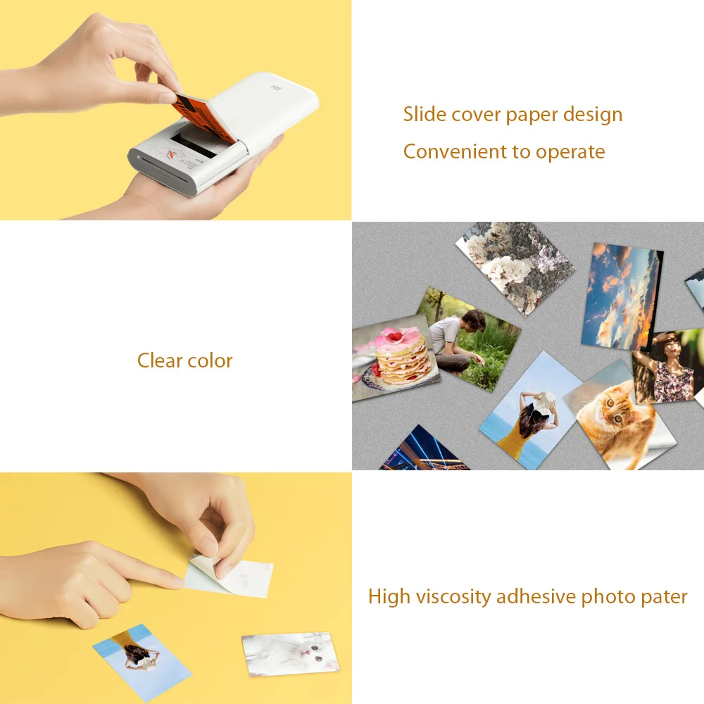 mini sprocket printer New Xiaomi Mijia MI Portable Photo Printer Bluetooth Travel Mini AR Pocket Printer Wireless Thermal Printer DIY for Mobile Phone small photo printer for iphone