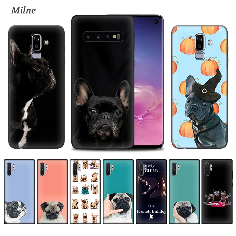 

French Bulldog Cool Case for Samsung Galaxy S10 5G S10e S9 S8 S7 Note 8 9 10 Plus J4 J6 J8 2018 Soft Black Cover Phone Tampa