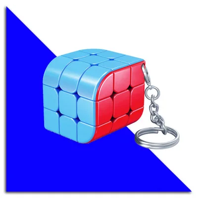 Мини брелок 3x3x3 волшебный куб наклейки-пазлы скоростной Развивающие игрушки для