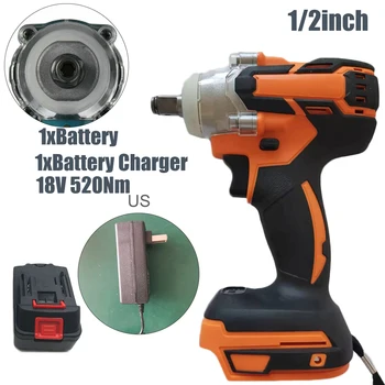 

New 18V 1/2inch 520Nm Cordless Drill Electric Screwdriver Mini Wireless Power Electric Impact Wrench Driver