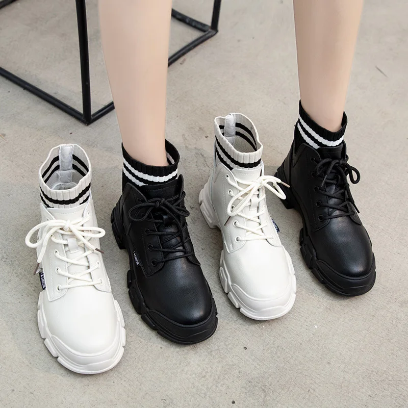 

Women Boots Genuine Leather Ankle Martens Boots for Women Casual Dr. Motorcycle Shoes Warm Fur Winter Couple Shoes Zapatos Mujer