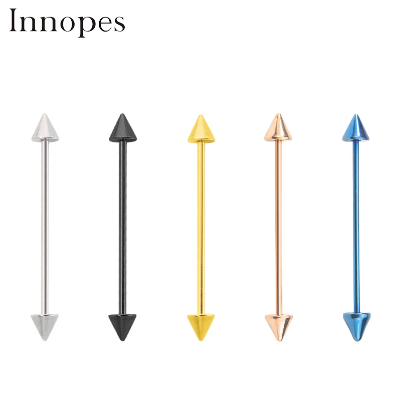 Innopes хирургическая сталь Штанга фабричного производства для женщин мужчин серьги, Надеваемые На ушной хрящ спирали кольца стрелы шпильки для пирсинга уха ювелирные изделия для тела