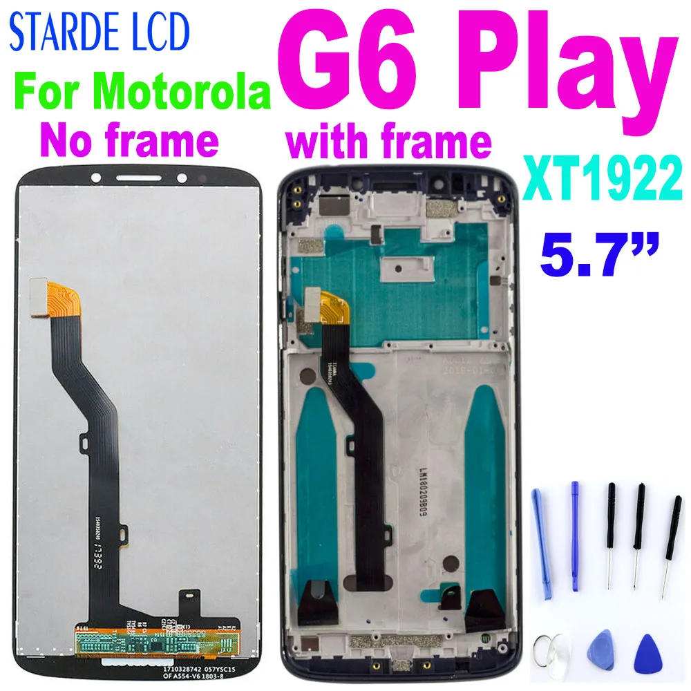 

5.7’’ For Motorola Moto G6 Play LCD Display Touch Screen Panel for XT1922 Mobile Phone Lcds Digitizer Assembly Replacement Parts