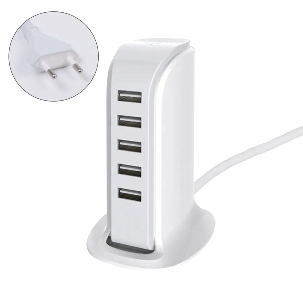 5 портов USB зарядное устройство 4A многопортовый разъем концентратор зарядная