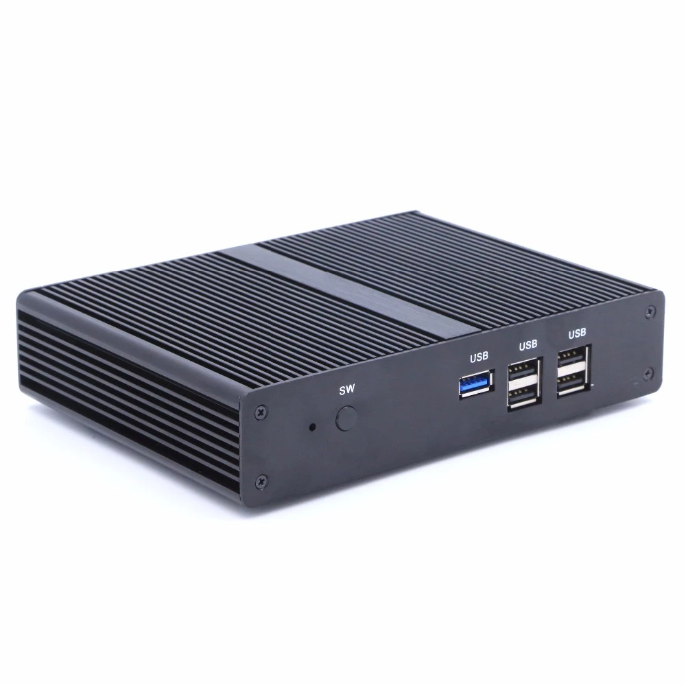 Недорогой Мини ПК без вентилятора Intel Celeron J1900 Windows 7/8 Linux HDMI и VGA Full 1920*1080 HD порт Wi Fi BT