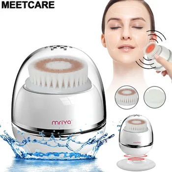

Smart Wireless Charging Sonic Vibrating Facial Cleansing Brush with Red Light Deep Pore Cleaning Exfoliation IPX6 Waterproof New