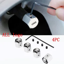 

4PCS/set Of A Variety Of LOGO Aluminum Alloy Wheels Tire Valve Caps Anti-theft Valve Caps General Automobile Fashion Accessories
