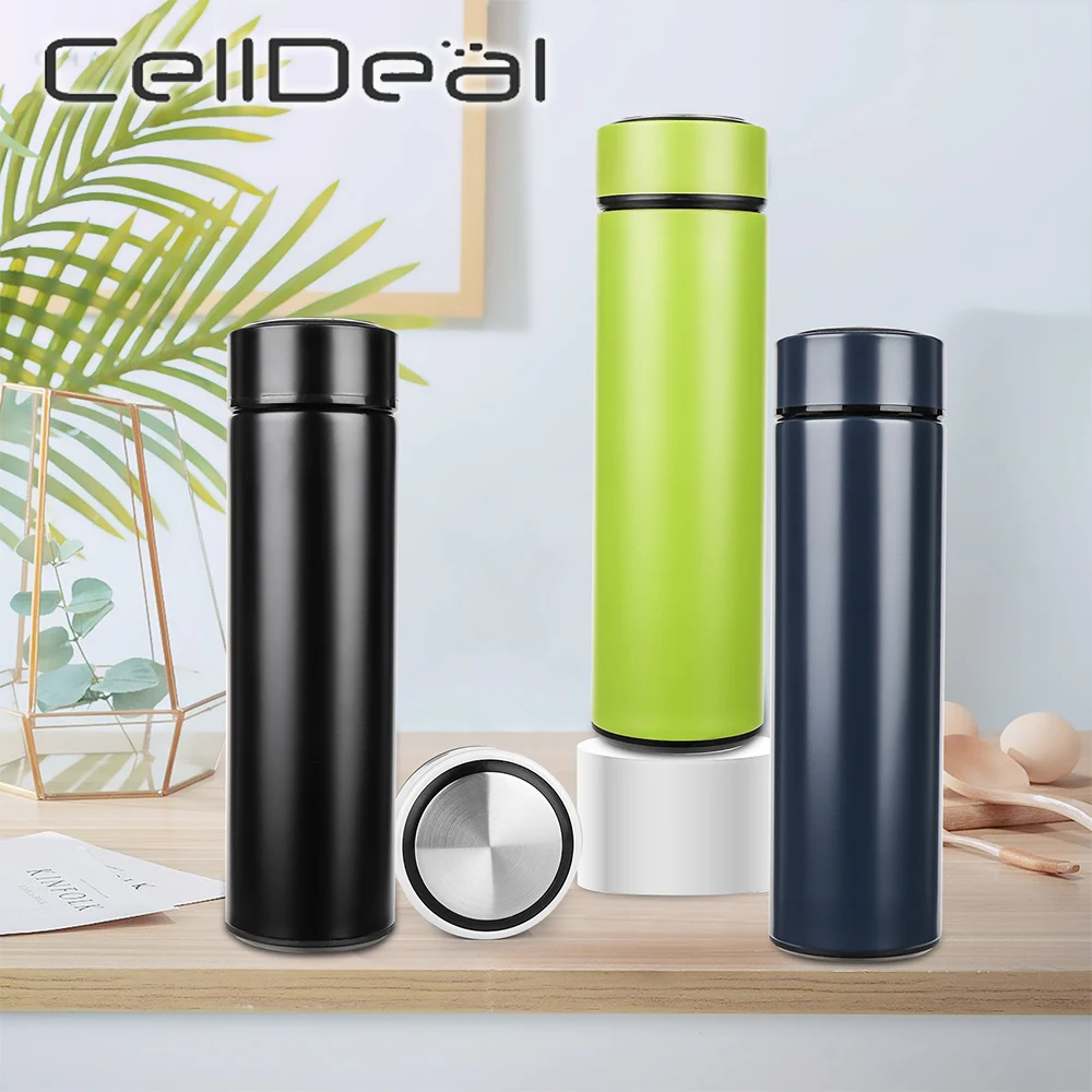 500ML Thermos Cup With Filter Vacuum Flask 304 Stainless Steel Portable