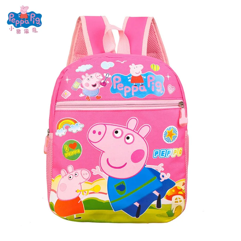 Peppa сумка со свиньей Модный милый персонаж из мультфильма холщовый материал большой емкости декомпрессионный водонепроницаемый детский рюкзак - Цвет: 2