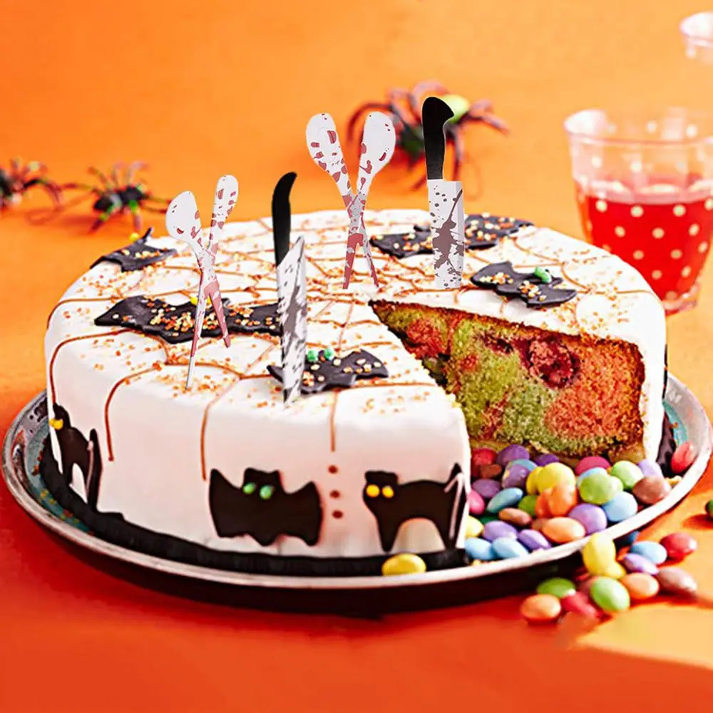 24/48pcs Halloween Cupcake Decorations Cupcake Wrapper Cupcake Toppers Liner Muffin Cases Spider Ghost Party Supplies Favors