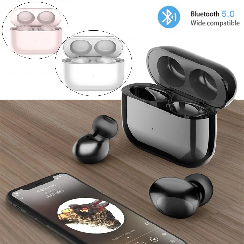 Wireless Bluetooth 5 0 Earphones TWS Double Mini Earbuds Hands Free Headset with Microphone for iPhone Android Cell Phones
