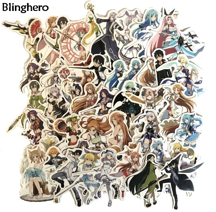

20sets/lot Blinghero Anime Stickers 50Pcs/set Waterproof Scrapbooking Sticker Laptop Luggage Guitar Bicycle Sticker Decal BH0575