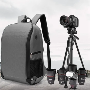 

2 In 1 Camera Bag Backpack Personal Design for Most DSLR Computer Backpack 15.6 Inch Laptop Waterproof Nylon