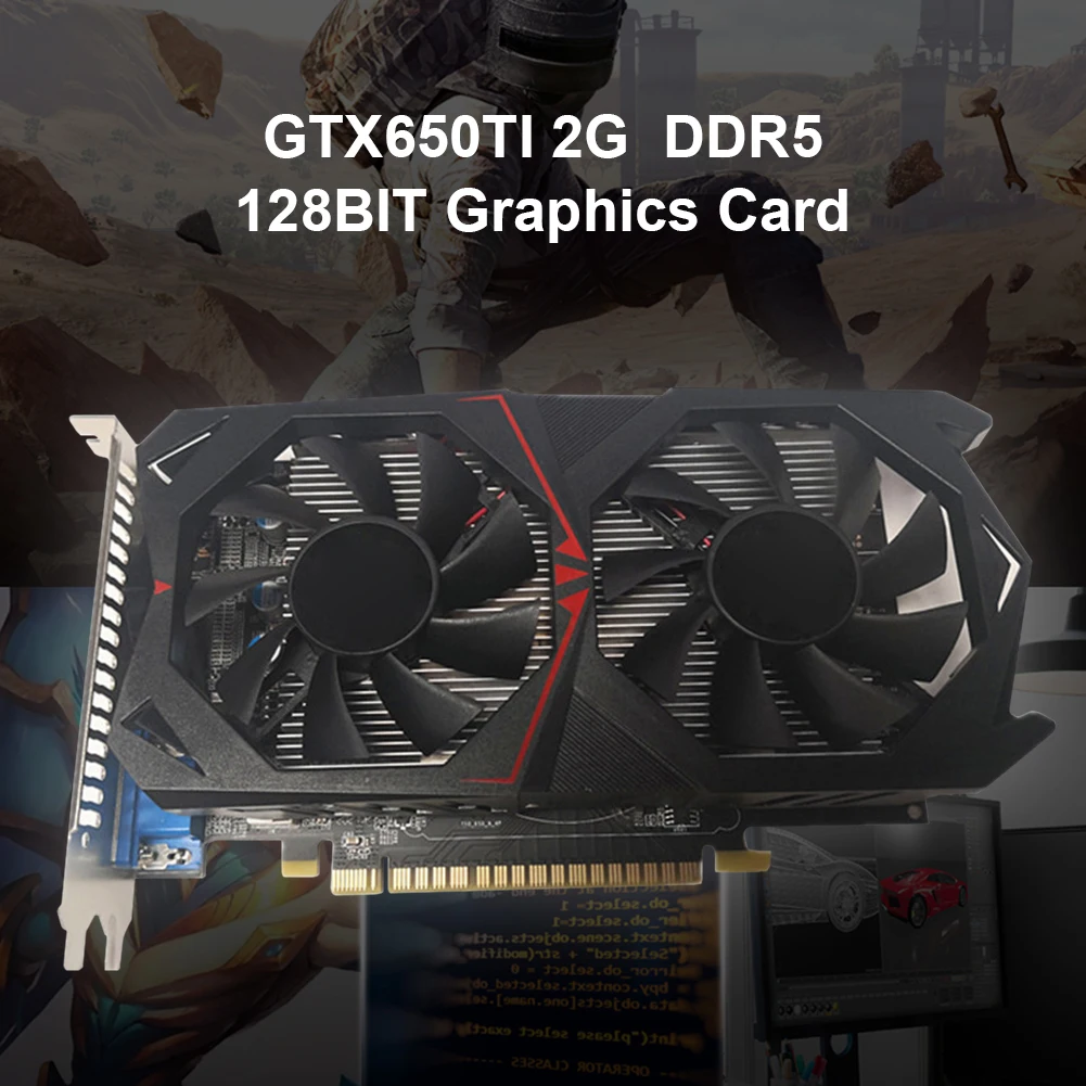 GTX650Ti ATI7670 1/2GB 128bit GDDR5 PCI-E 3.0 16X Gaming Graphic Cards HDMI-Compatible DVI VGA for FPS PUBG Game Computer gpu computer