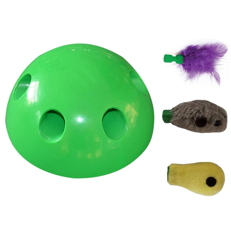 

3Pcs/Set Cat Interactive Catch Scratch Toy Replacement Including Feather, Mouse, Fish New Durable Replacement Easily Install