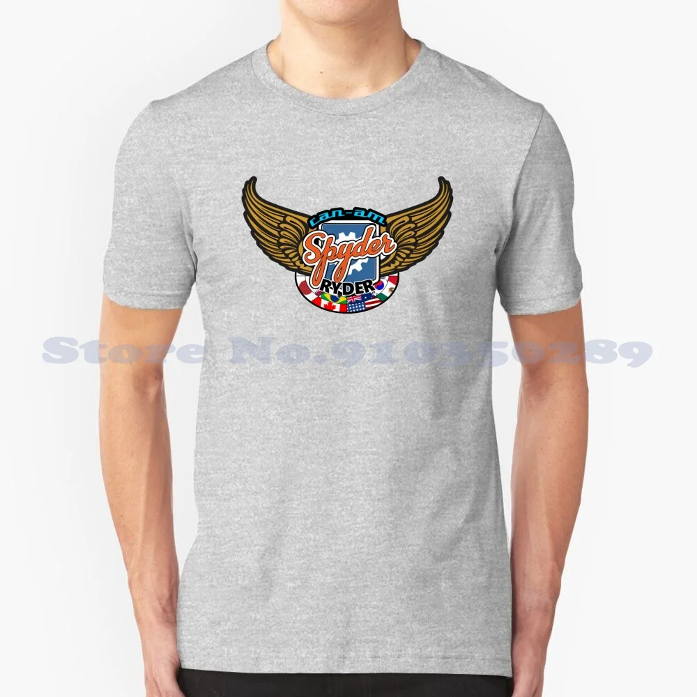 Can-Am Ryder Flags Maglietta Divertente Estiva Per Uomo Donna Can Am Ryder Moto Trike Bike Bikers Logo