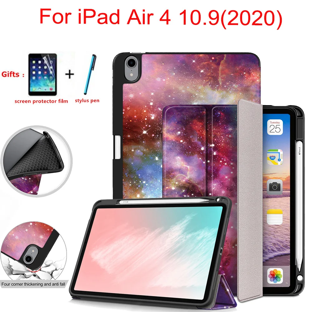 Чехол для iPad Air 4 2020 резиновый ультратонкий умный держатель стилуса 10 9 дюйма