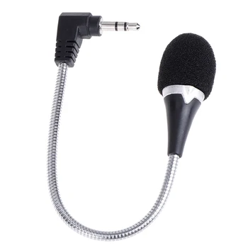 

3.5mm Jack Mini Flexible Capacitance Microphone Mic for Mobile Phone PC Laptop Notebook Podcast Skype Chat