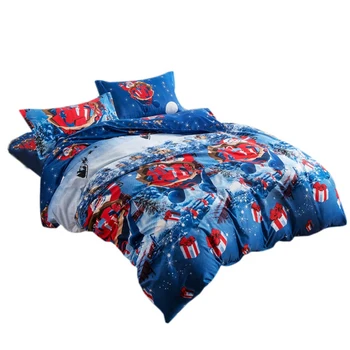 

4Pcs Christmas Bedding Set 3D Printed Duvet Cover Pillowcases Bed Sheet New Year Decorations