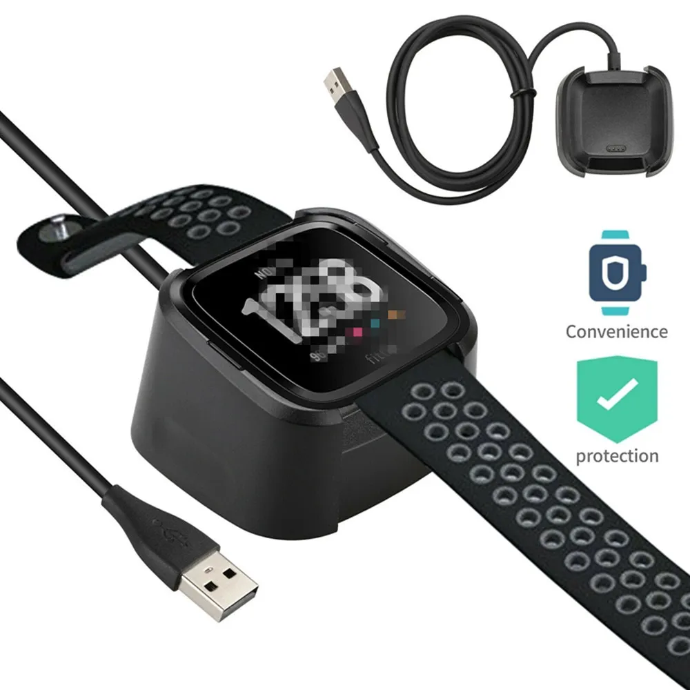 1 шт. умные часы usb зарядный кабель Колыбель станция зарядное устройство док-станция Подставка Для Fitbit Versa 1