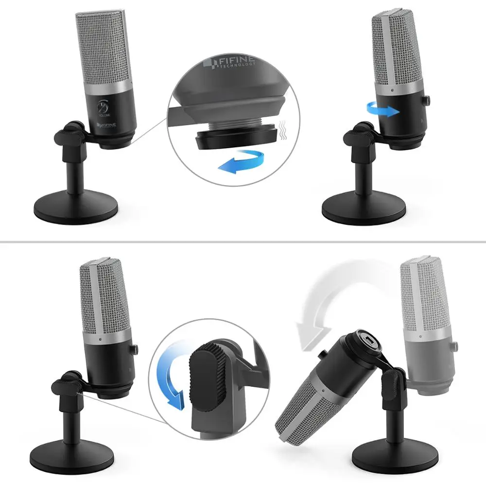 FIFINE USB Microphone for laptop and Computers for