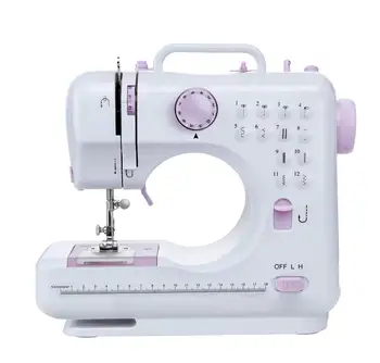 

Mini 12 Stitches Sewing Machine Household Multifunction Double Thread And Speed Free-Arm Crafting Mending Machine LED