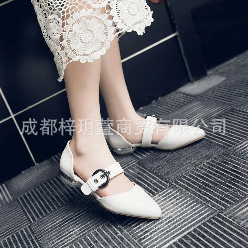 

Factory Price Autumn Buckle Pointed College Style WOMEN'S Shoes 31-43 Yards