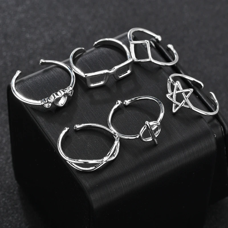 Горячая Распродажа, женские кольца в форме стрелы, регулируемые кольца из нержавеющей стали, юбилейные кольца, ювелирные изделия для влюбленных