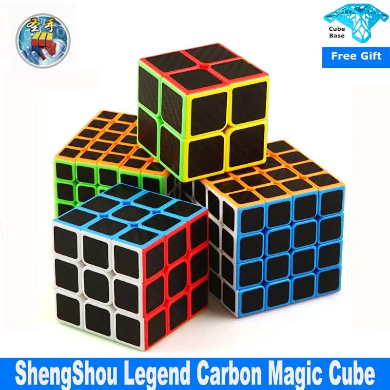 ShengShou Легенда из углеродного волокна наклейка магический куб набор 2x2 3x3 4x4 5x5