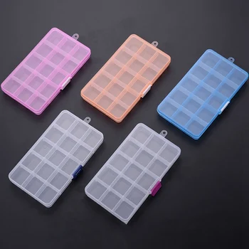 

High Quality Storage Case Box Holder Container Pills Jewelry Nail Art Tips 15 Grids Compact Design, Portable And Comfortable