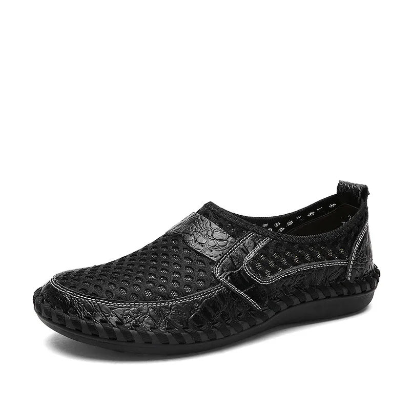 

Summer Men Mesh Shoes Breathable MEN'S SHOES Low Top Handmade Shoes Casual Foot Covering Loafers Large Size 38-50