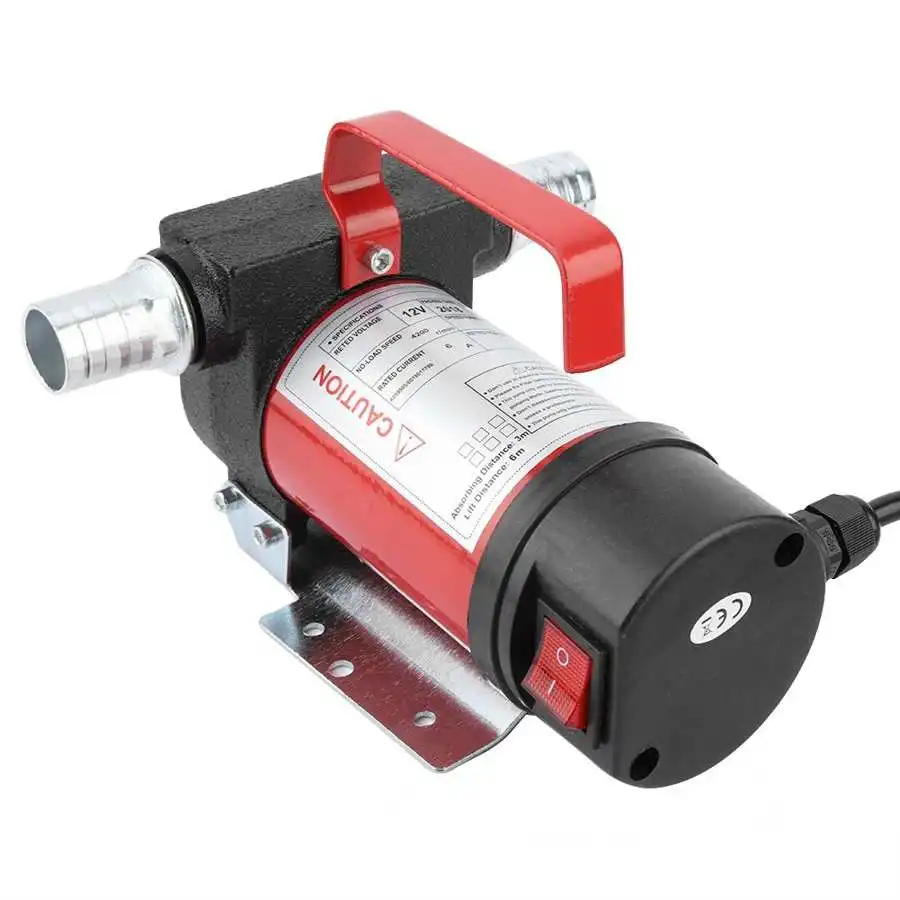 5m Suction Distance Diesel Pump 12v Electric Diesel Kerosene Transfer Pump 40L/min Heavy Duty Vehicle Truck Diesel Transfer Pump