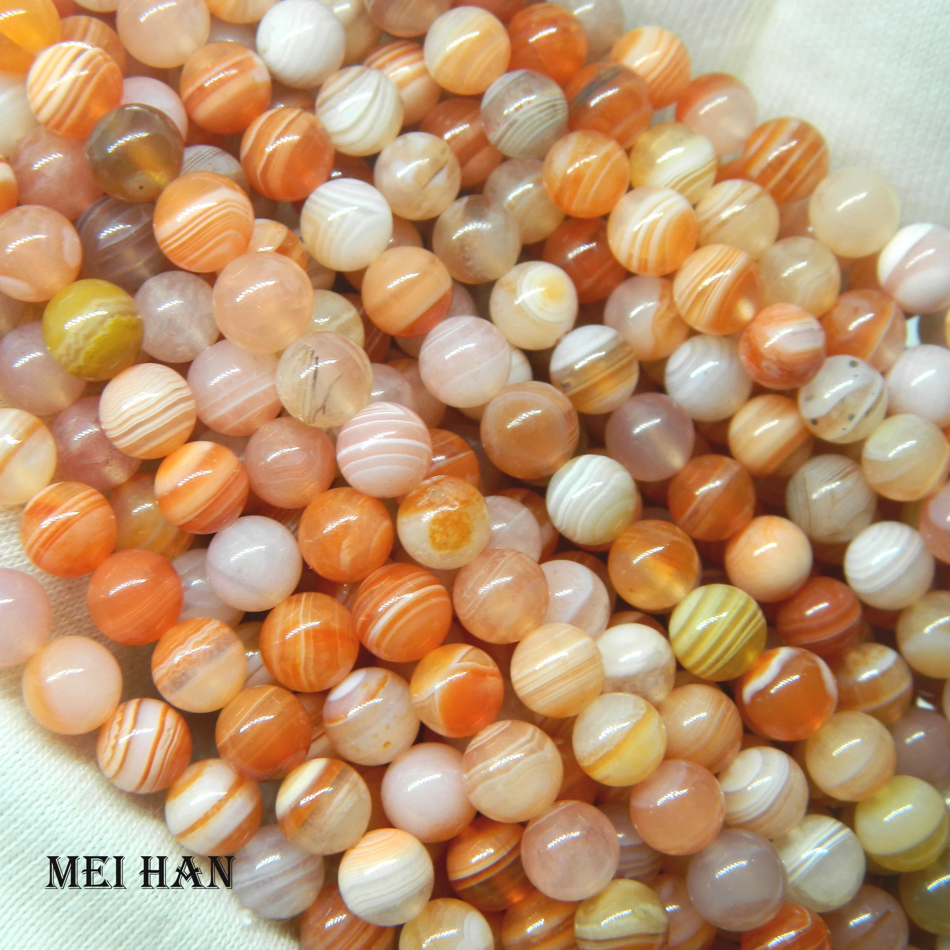 

Freeshipping Meihan (2 strands/set) Natural 6mm Carnelian chalcedony round loose beads for jewelry making design