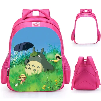 

16 Inch My Neighbor Totoro Backpack Children School Bags Orthopedic Backpack Women School Backpack Girls Teenage Mochila Gift