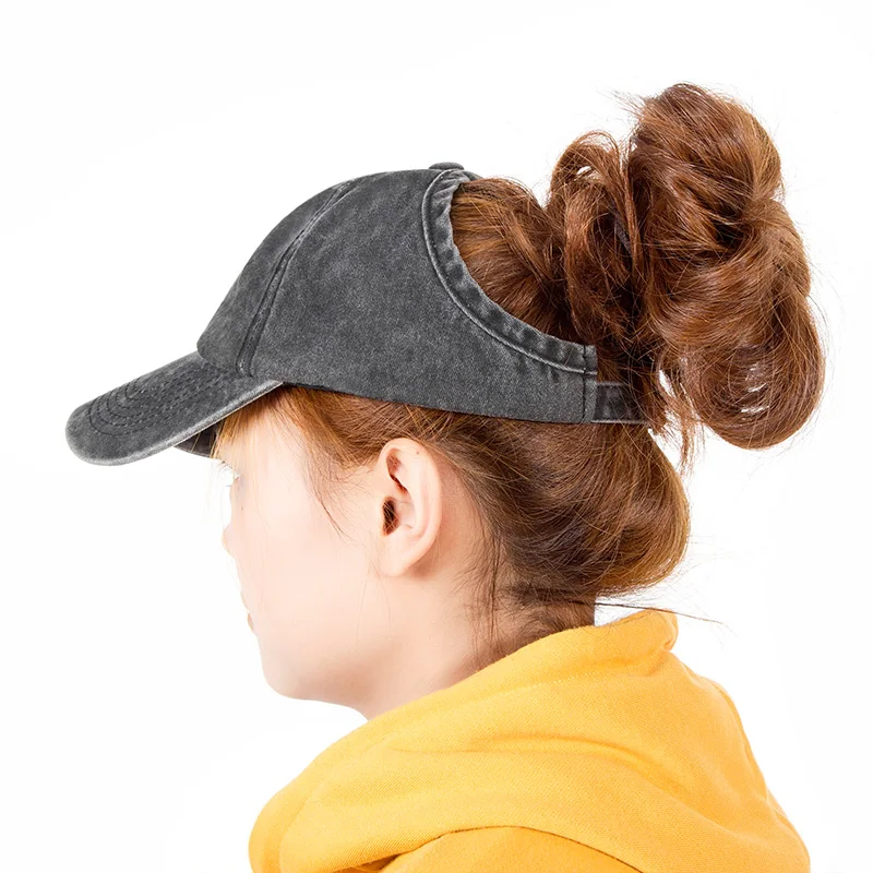 RUINPOP, модная, стильная, конский хвост, бейсболка, женская, Спортивная, Snapback, шляпа, хлопок, удобная, летняя, шапки, повседневная, Спортивная Кепка, s, регулируемая - Цвет: C