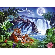 5D алмазная живопись Семья тигров DIY полная круглая дрель мозаика вышивка крестиком Алмазная вышивка Стразы ручной работы фото на заказ