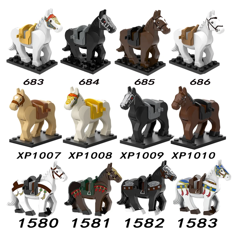 Building Blocks Cartoon Horse The Three Kingdoms War Figures Kids Toys For Children gift XH683-686 XH1580-1583 XP1007-1010 | Игрушки и