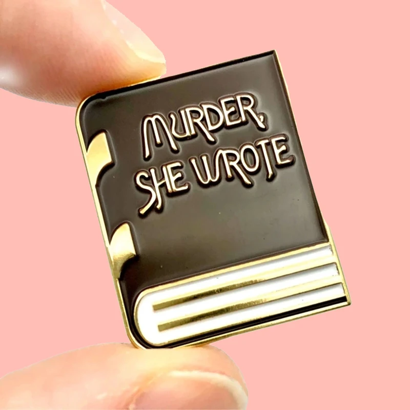 Cartoon Murder She Wrote Mystery Book Enamel Brooch Pins Badge Lapel Alloy Metal Fashion Jewelry Accessories Gifts | Украшения и