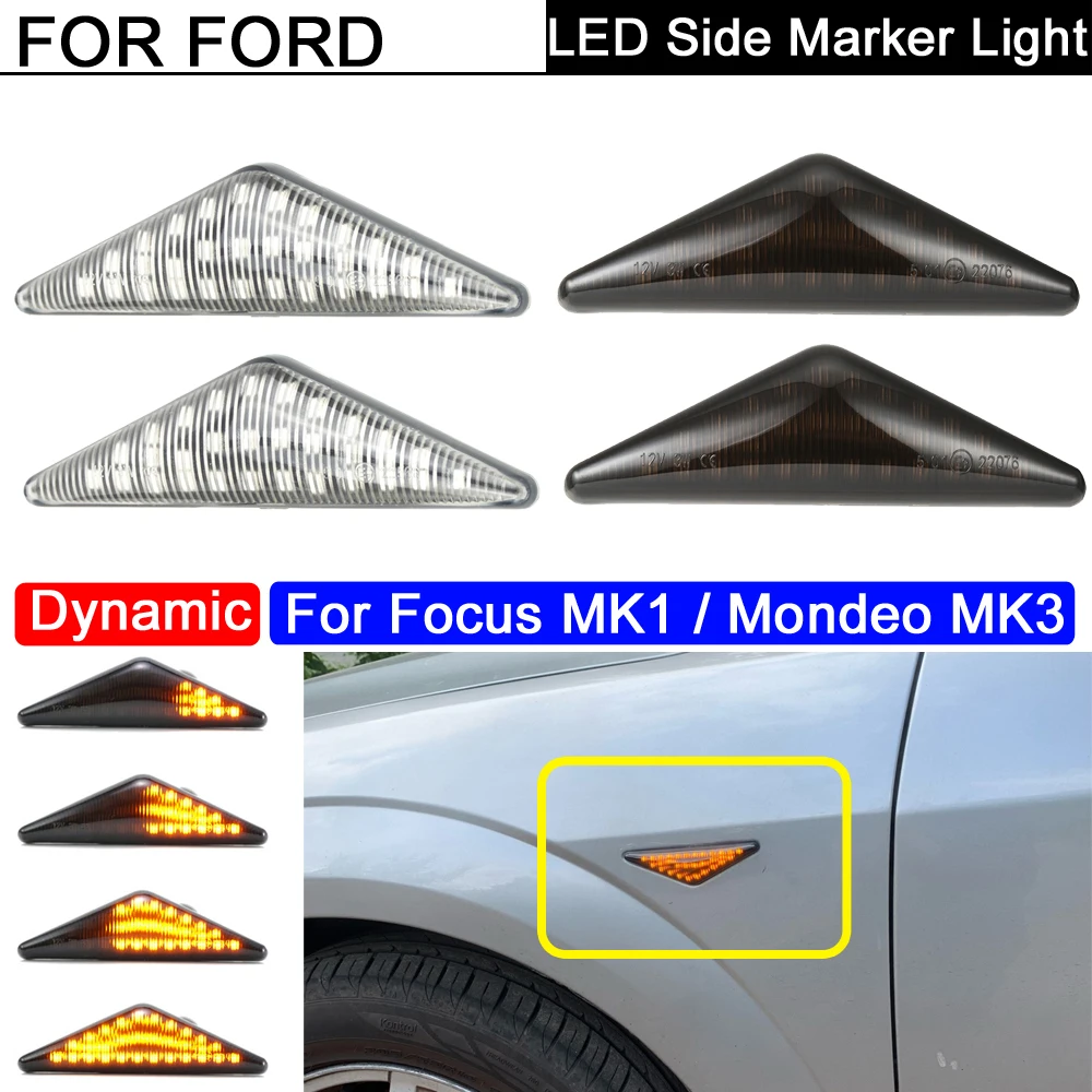 Side Indicator Set Fits Ford Focus 1 Mondeo 3 White Indicators MK1 MK3