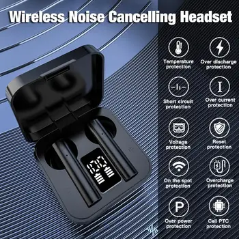 

Air2S Wireless Noise Cancelling Headset Bluetooth 5.1 Sports Earphones IP4 Waterproof Headphones Earbuds With Charging Case