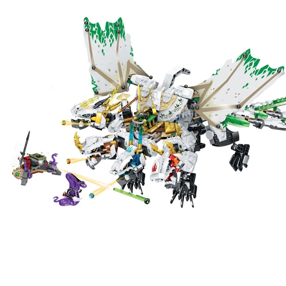 

1100PCS Small Building Blocks Toys Compatible with Legoinglys Ninja The Ultra Dragon Gift for girls boys children DIY gift