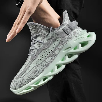 

Fashion Men's Shoes Sneakers Casual Mesh Breathabl Super Running Sport Shoe Red Blue Footwear Male Youth Lace-up Hard-Wearing