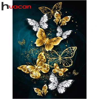 

Huacan Diamond Painting Butterfly Full Square Drill 5d Diamond Art Embroidery Animal Handmade Craft Kits Wall Art Decor For Home