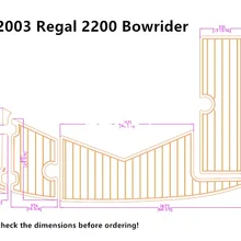 2003 Регал 2200 Bowrider лодка плавающие платформы колодки 1/" 6 мм EVA тик настил