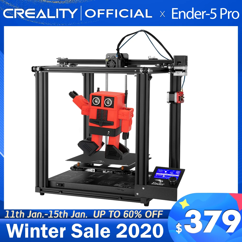 3D принтер CREALITY Ender 5 Pro устройство для объемной печати бесшумная плата встроенная
