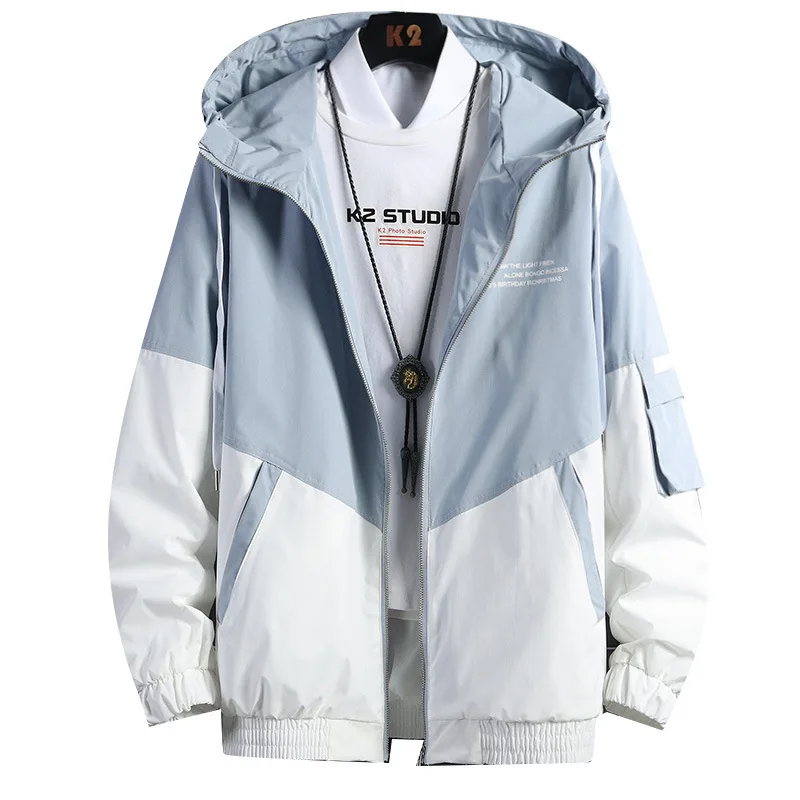 FGKKS Fashion Brand Men Printing Jacket Spring Autumn New Men High Street Hooded Outerwear Trendy Casual Jackets Coat Male