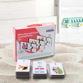 

Learning Puzzle Set Alphabet Numbers Puzzle Card Set For Kids Toddlers Children Matching Game Puzzle
