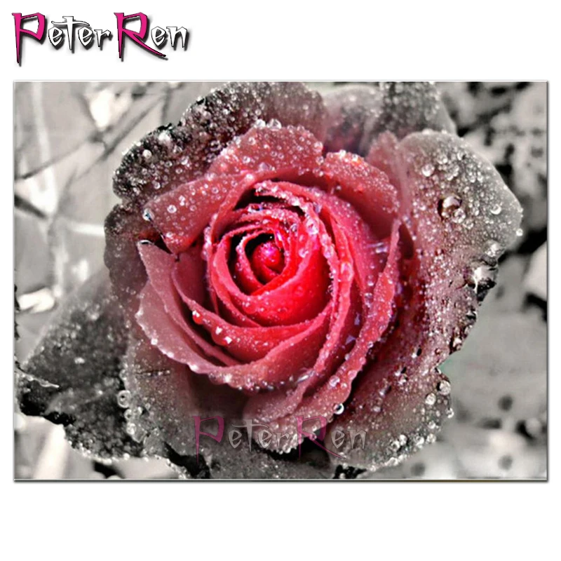 

5D DIY Diamond Painting Full Square/Round Drill Rose flower 3D Embroidery Picture Of Rhinestone Cross Stitch gift Home Decor art