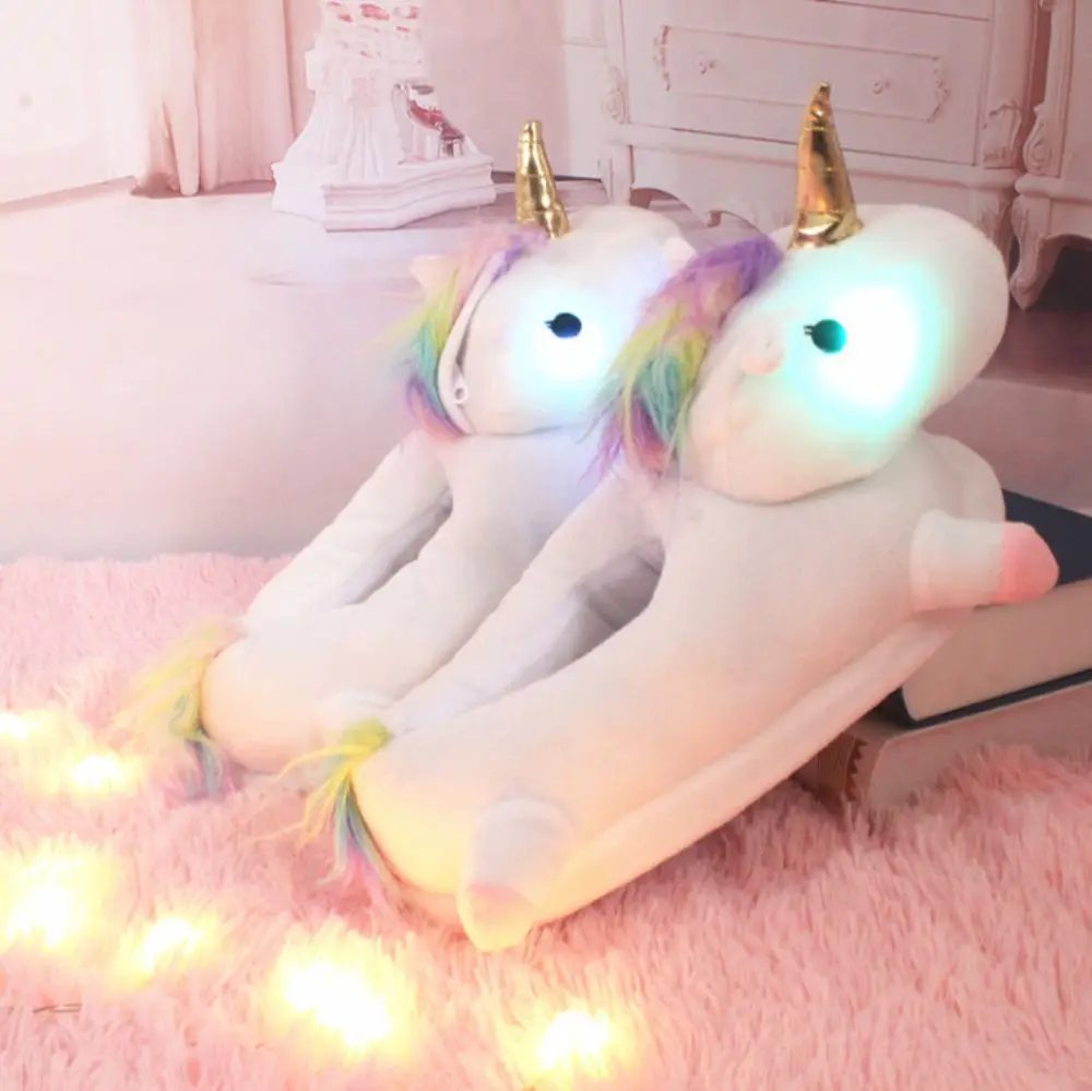 indoor cartoon worm for winter luminous LED unicorn shoes | Тематическая одежда и униформа